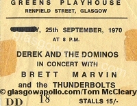 Derek and the Dominos - Brett Marvin & The Thunderbolts - 25/09/1970