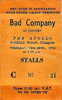 Bad Company - Darien Spirit - 18/04/1974