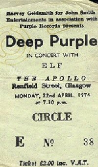 Deep Purple - Elf - 22/04/1974