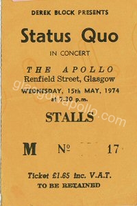 Status Quo - Montrose - 15/05/1974