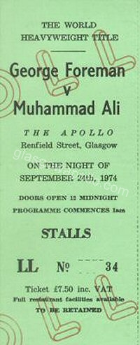George Forman Vs Muhammad Ali - 30/09/1974