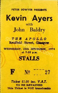 Kevin Ayers - Baraccuda - John Baldry - 20/11/1974