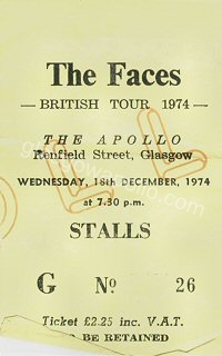 The Faces - Bill Barclay - 18/12/1974