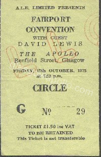 Fairport Convention - David Lewis - 17/10/1975