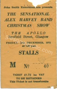 Sensational Alex Harvey Band - Central Park - 19/12/1975