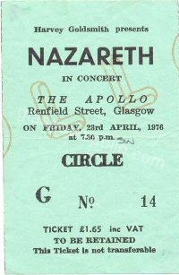 Nazareth - Widowmaker - 23/04/1976