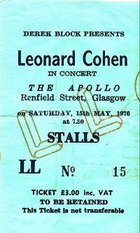 Leonard Cohen - 15/05/1976