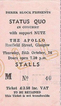 Status Quo - Nutz - 28/10/1976