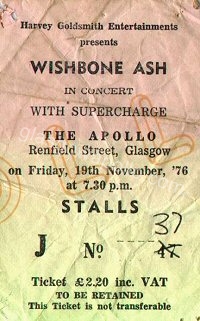 Wishbone Ash - Supercharge - 19/11/1976