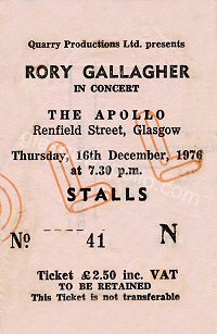 Rory Gallagher - Joe O'Donnell - 16/12/1976