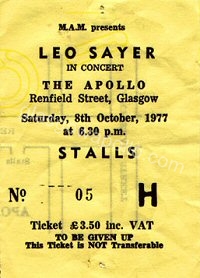 Leo Sayer - Blue - 08/10/1977