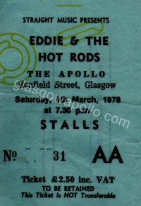 Eddie & the Hot Rods - Squeeze - The Radio Stars - 04/03/1978