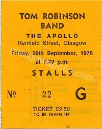 Tom Robinson Band - Stiff Little Fingers - 29/09/1978