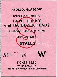 Ian Dury and The Blockheads -  Root Boy Slim and The Sex Change Band - 31/07/1979