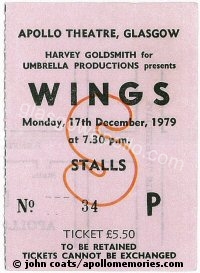 Paul McCartney & Wings - Earl Okin - 17/12/1979