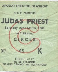 Judas Priest - Iron Maiden - 22/03/1980