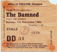 The Damned - The Straps - 07/12/1980