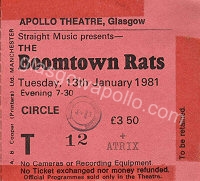 The Boomtown Rats - Atrix - 13/01/1981