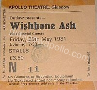 Wishbone Ash - Nicky Moore Band - 29/05/1981