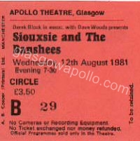 Siouxsie and the Banshees - Linton Kwesi Johnstone - 12/08/1981