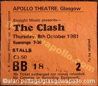The Clash - Plastic Flies - Theatre Of Hate - 08/10/1981