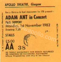 Adam Ant - 01/11/1982