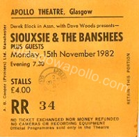 Siouxsie and the Banshees - Zerra 1 - 15/11/1982
