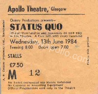 Status Quo - 13/06/1984
