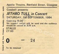 Jethro Tull - 01/09/1984