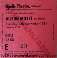 Alison Moyet - 06/11/1984