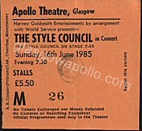The Style Council - Dizzy Heights - Vaughan Toulouse - 16/06/1985